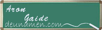 Aron Gaide Visitenkarte